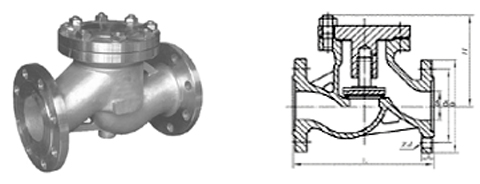 H41W不锈钢升降式止回阀