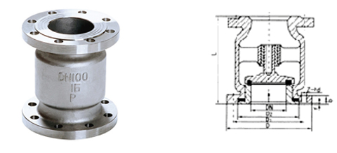 H42W不锈钢立式止回阀